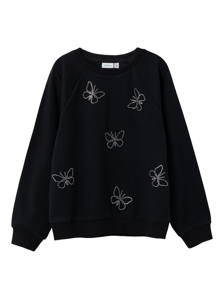 NAME IT | Kid Girl Butterfly Sweatshirt