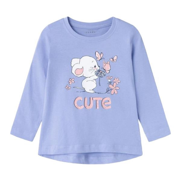 NAME IT | Mini Girl Mouse Long Sleeved Top