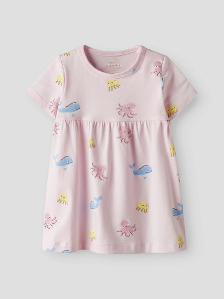 NAME IT| Baby Girl Sea Animal Print Dress