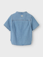 NAME IT | Mini Boy Fido Denim Grandad Collar Shirt