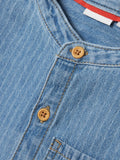 NAME IT | Mini Boy Fido Denim Grandad Collar Shirt