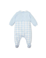 TUTTO PICCOLO| Sky Blue Checkered Romper