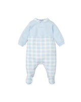 TUTTO PICCOLO| Sky Blue Checkered Romper