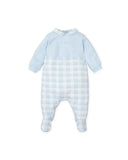 TUTTO PICCOLO| Sky Blue Checkered Romper