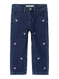 NAME IT| Mini Girl Heart Print Jeans