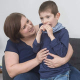 CHEEKY CHOMPERS | Dribble Bib with Oral Sensory Chew -Medium age 4 plus years