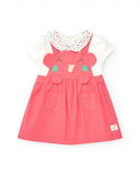 TUC TUC | Pink Pinafore with Peter Pan Collar Top