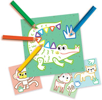 Ses Creative My first – 3 in 1 Fingerpainting, colouring and sticking shapes