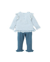 TUTTO PICCOLO| Steel Striped Two-Piece Set