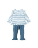 TUTTO PICCOLO| Steel Striped Two-Piece Set