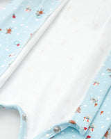 TUTTO PICCOLO| Aquamarine Christmas Printed Romper