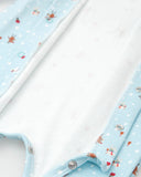 TUTTO PICCOLO| Aquamarine Christmas Printed Romper