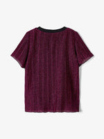 NAME IT | Glittery Plisse Top