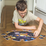 SOLAR SYSTEM CIRCULAR FLOOR PUZZLE