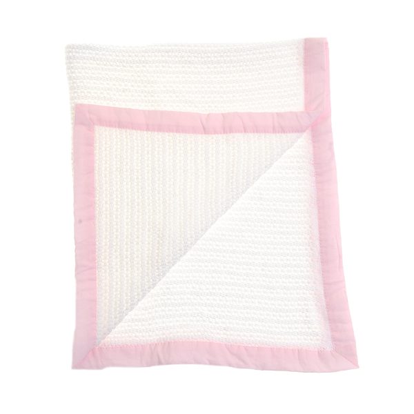 Cellular Blanket | Pink/White