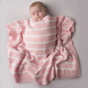 Pink And White Stripes Blanket