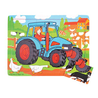 BIGJIGS |9pc TRAY PUZZLE- TRACTOR