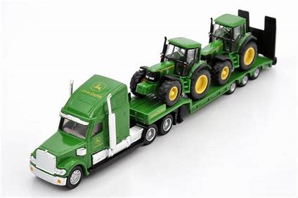 SIKU JOHN DEERE LOW LOADER WITH TRACTORS