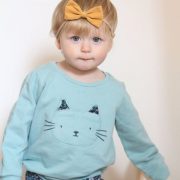 Grey and Mustard Roses Hairbow Set