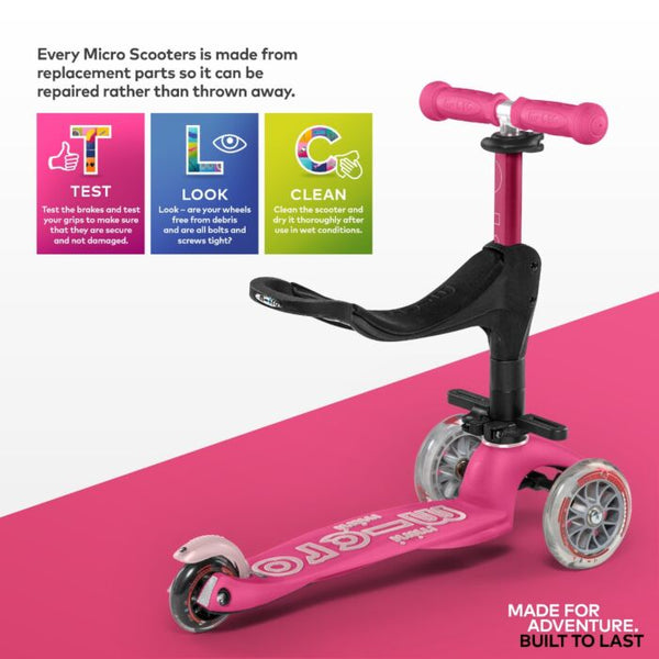 MINI MICRO 3IN1 DELUXE PUSH ALONG SCOOTER Wigwam