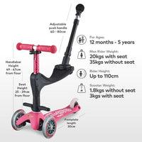 MINI MICRO 3IN1 DELUXE PUSH ALONG SCOOTER