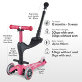 MINI MICRO 3IN1 DELUXE PUSH ALONG SCOOTER